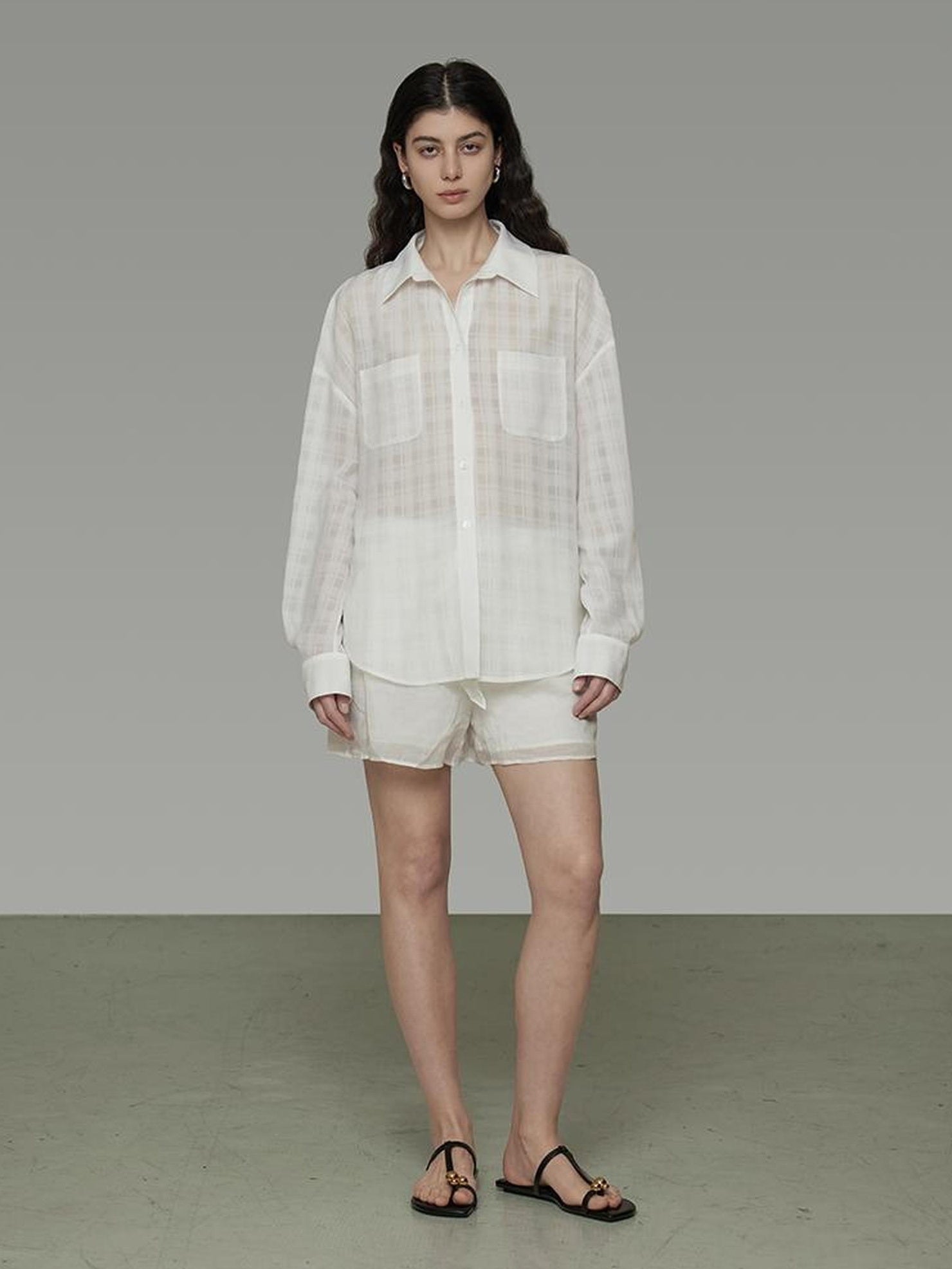 UNSPOKEN Breathable 100% Ramie Minimal Commuter Straight Leg Tie Waist Women Shorts