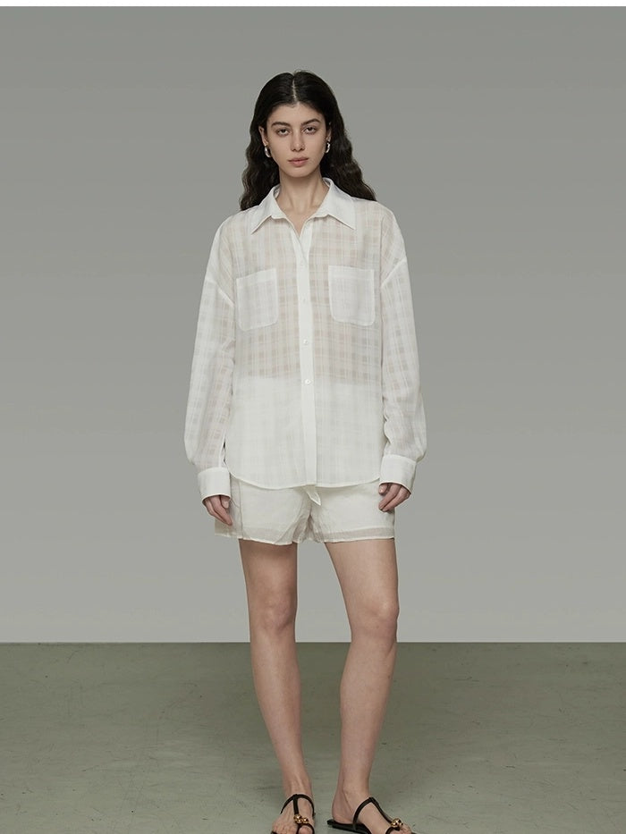 UNSPOKEN Breathable 100% Ramie Minimal Commuter Straight Leg Tie Waist Women Shorts