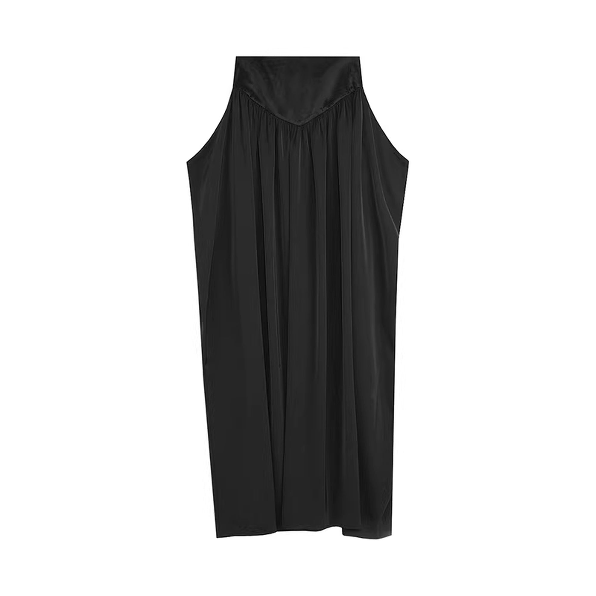 UNSPOKEN_Fitted_Colorblock_Spaghetti_Strap_Office_Tank_Top_Maxi_Skirt_Dresses_MISSTT