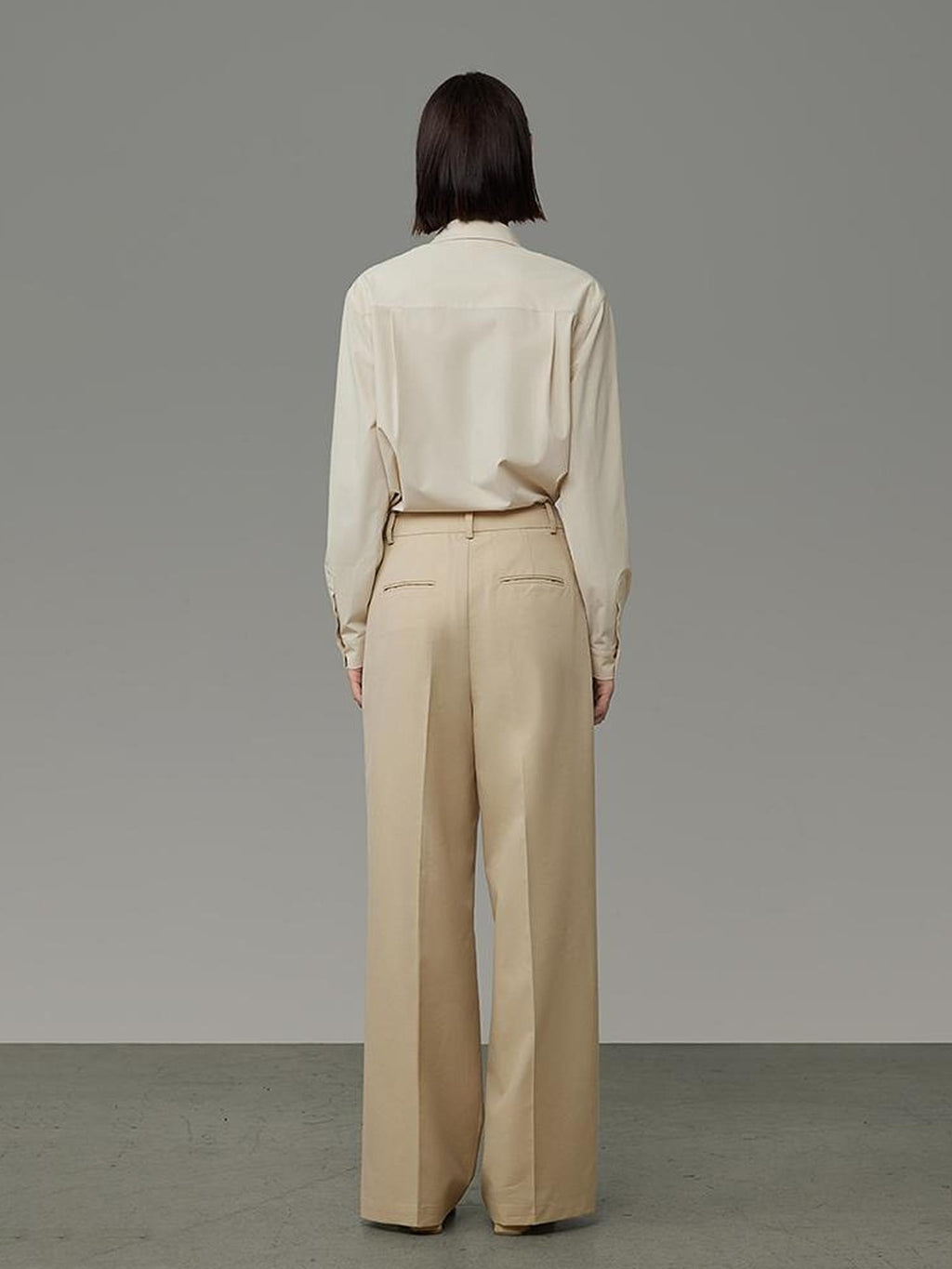 UNSPOKEN Flattering High Waist Wide Leg Mist Yellow Commuter Tailored Pants