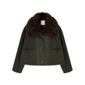 UNSPOKEN_Fur_Collar_Cropped_Single_Breasted_Long_Sleeve_For_Women_Olive_Green_Jacket_MISSTT