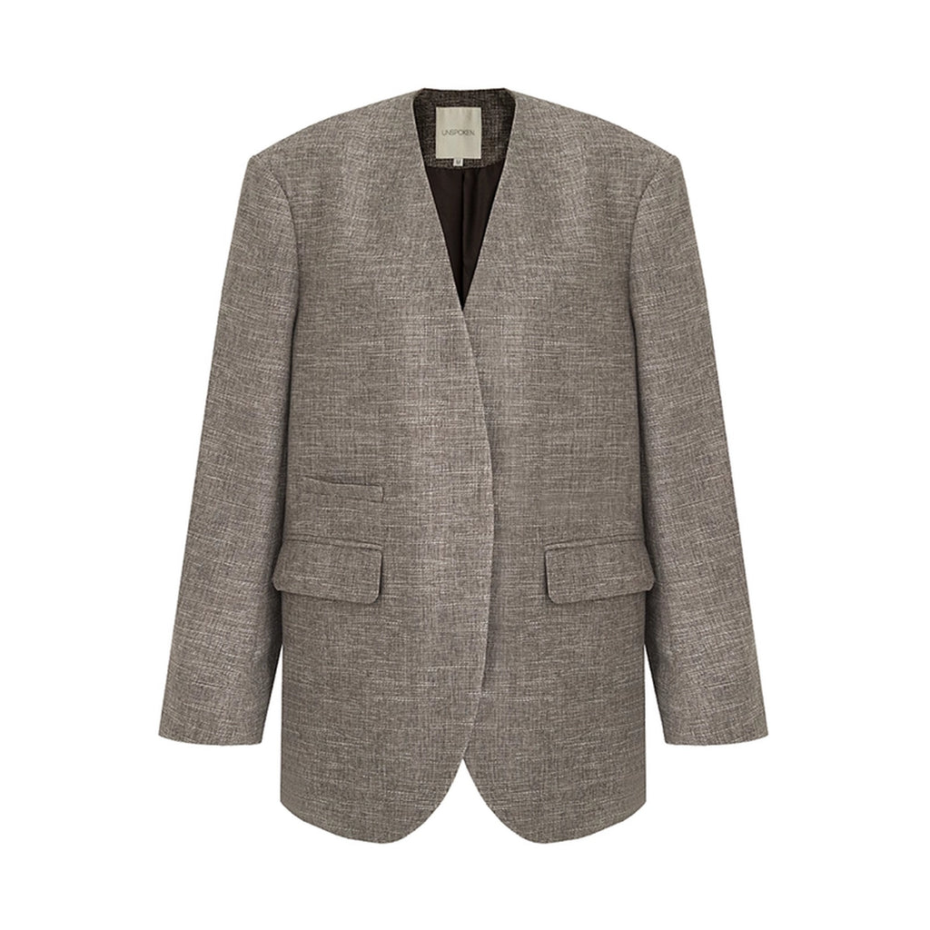 UNSPOKEN_Versatile_Open_Front_Relaxed_Fit_Workwear_Long_Sleeve_Polyester_Women_Blazer_MISSTT