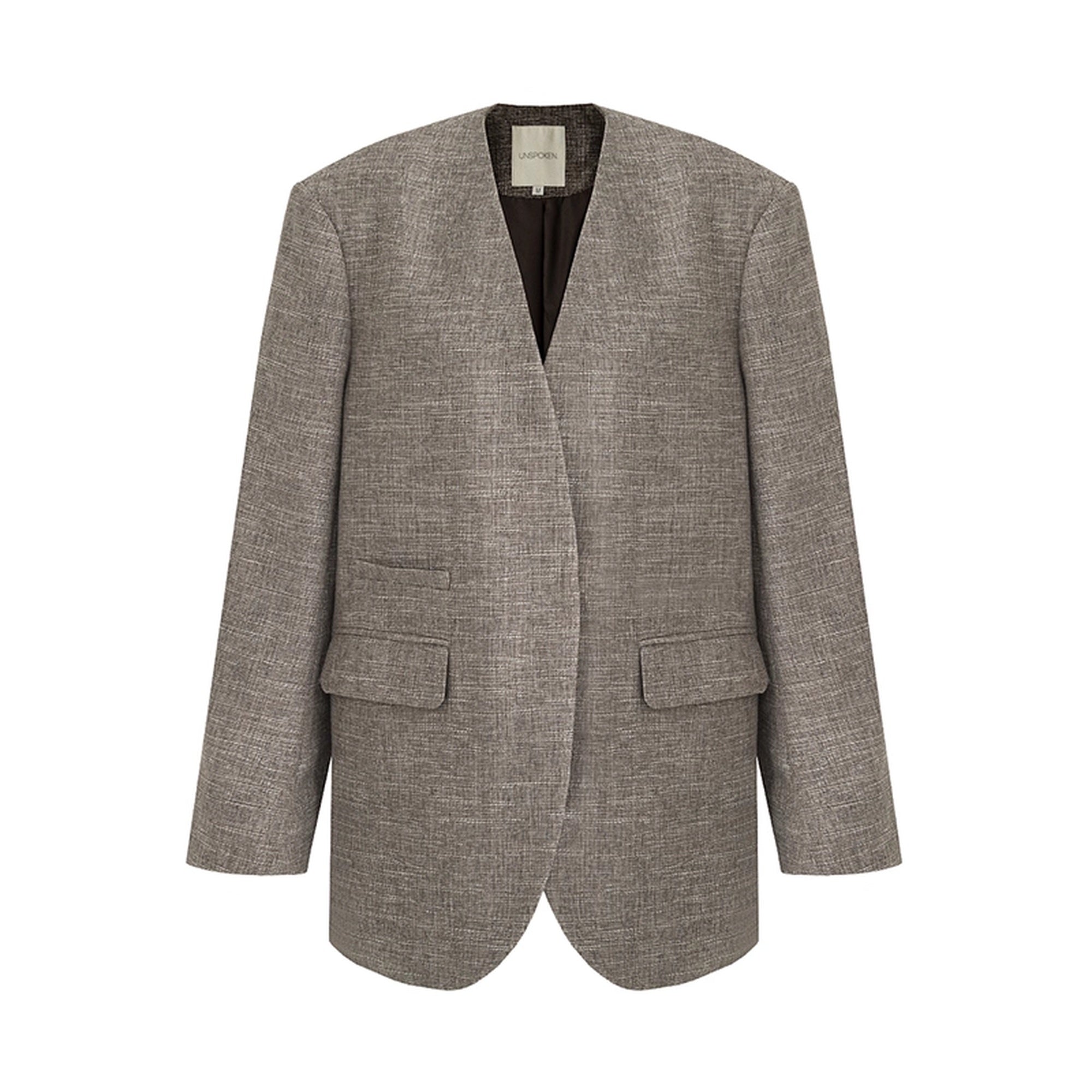 UNSPOKEN_Versatile_Open_Front_Relaxed_Fit_Workwear_Long_Sleeve_Polyester_Women_Blazer_MISSTT