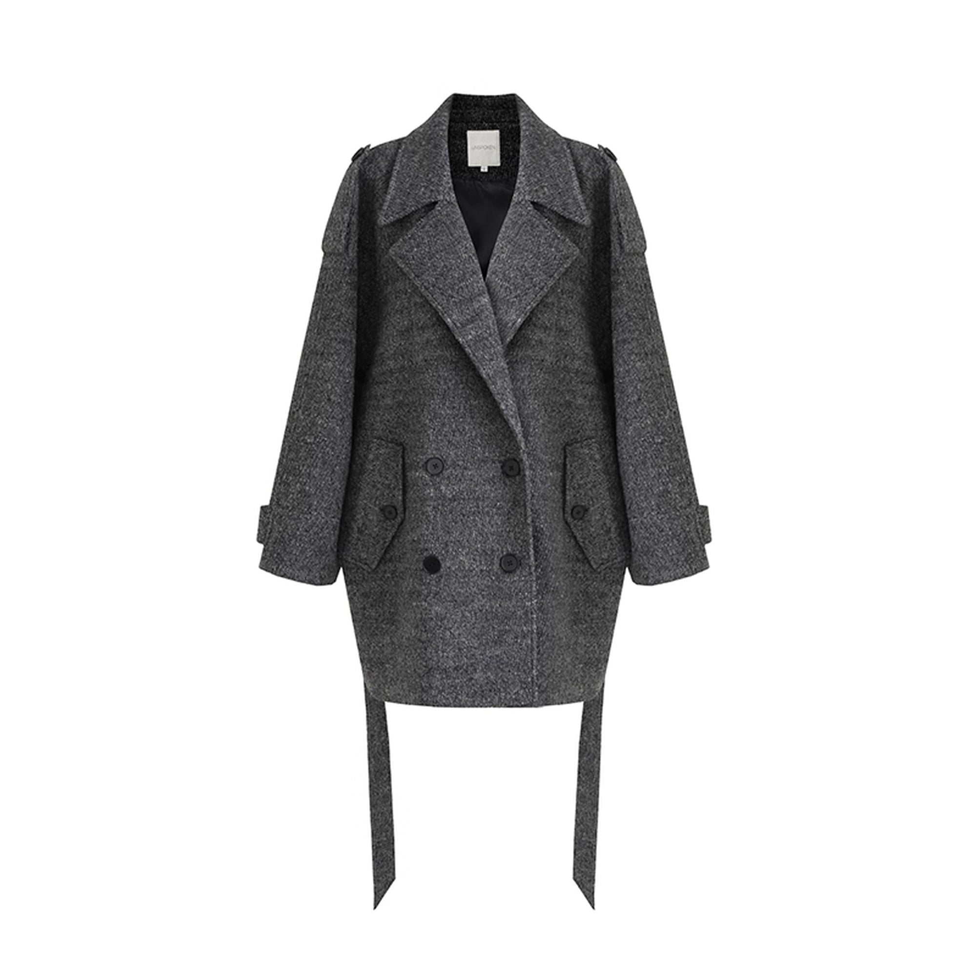UNSPOKEN_Warm_Wool_Blend_Double_Breasted_Mid_Gray_Commuter_Mid_Length_Coat_MISSTT
