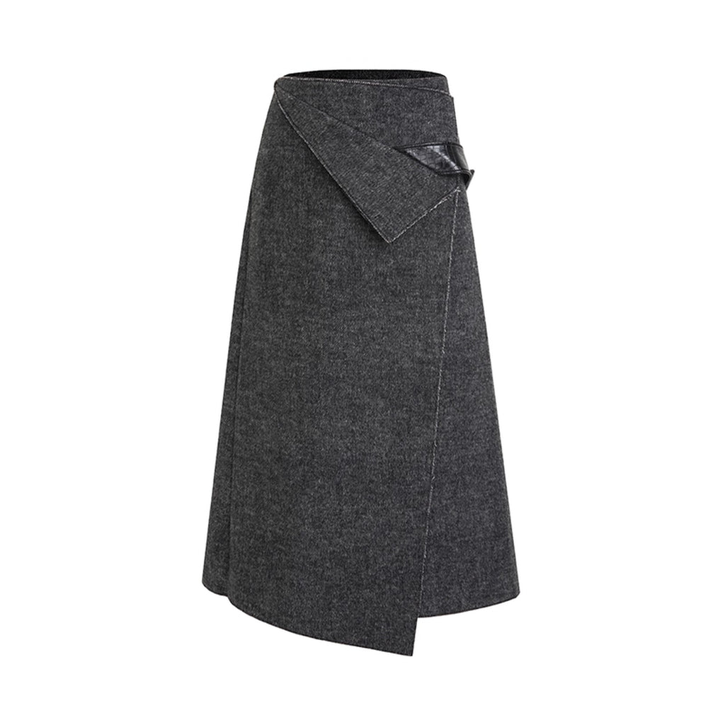 UNSPOKEN_Wool_Blend_Lined_Minimalist_Workwear_Asymmetric_Mid_Waist_Dark_Gray_Midi_Skirt_MISSTT